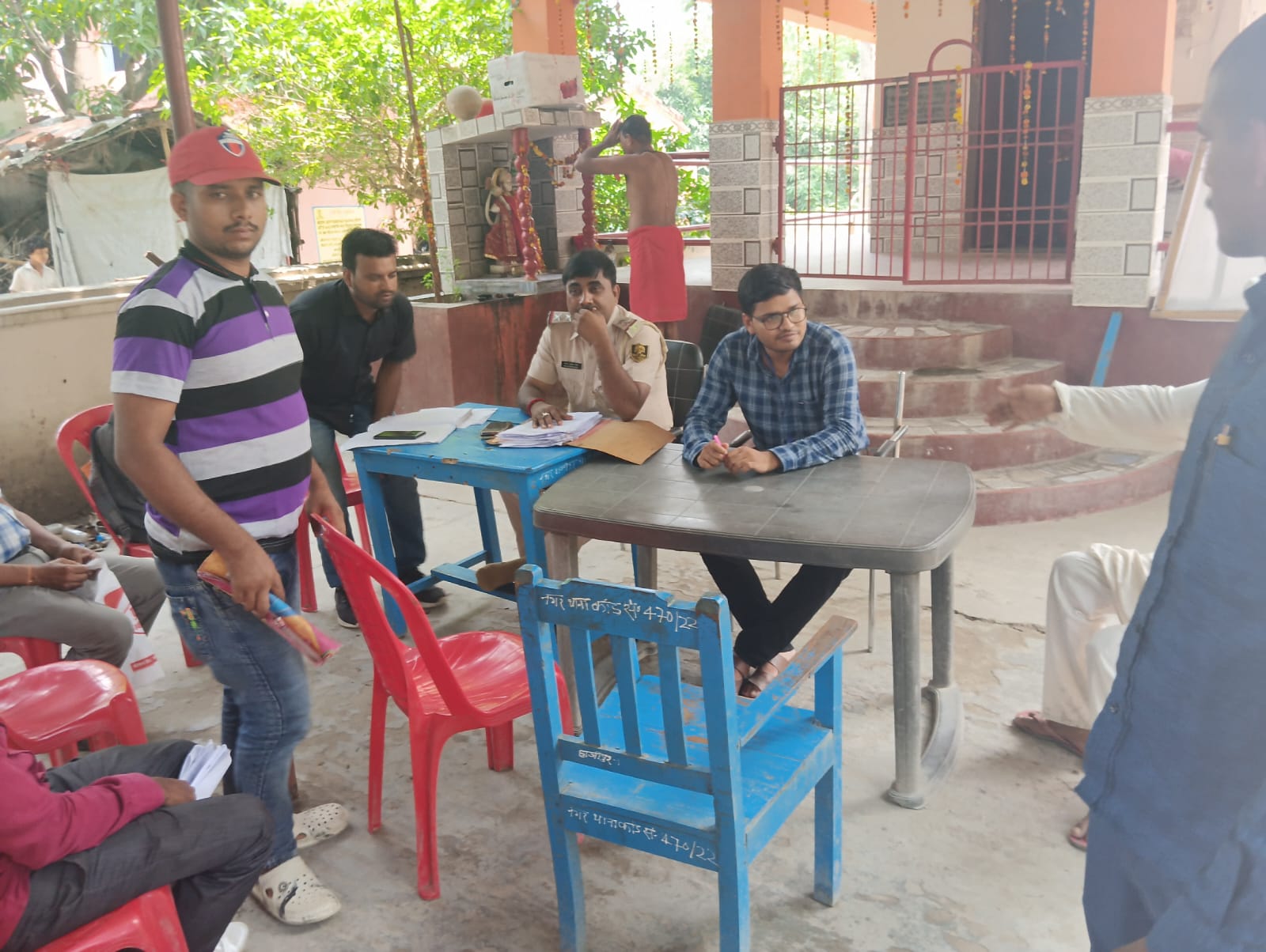 राजापाकर थाना परिसर में भूमि विवाद निवारण शिविर